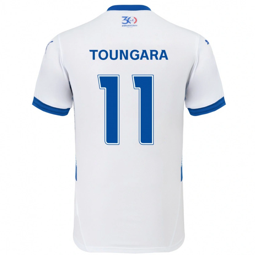 Danxen Femme Maillot Aboubacar Toungara #11 Blanc Bleu Royal Tenues Extérieur 2025/26 T-Shirt