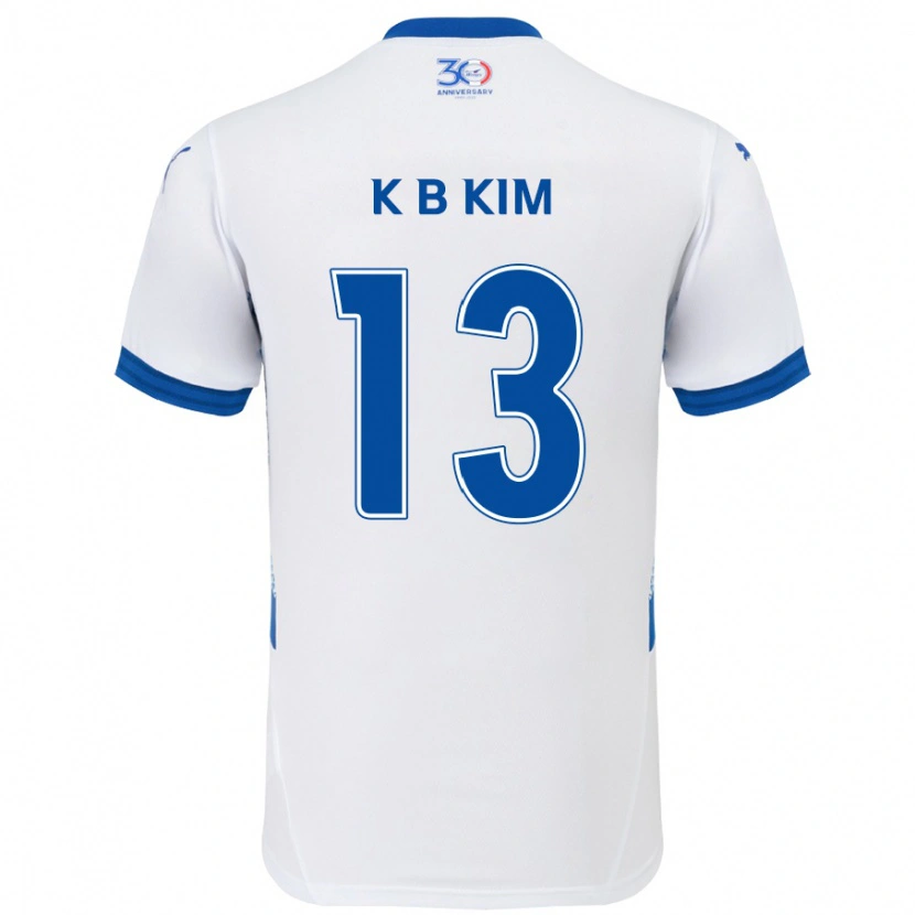Danxen Femme Maillot Bo-Kyung Kim #13 Blanc Bleu Royal Tenues Extérieur 2025/26 T-Shirt