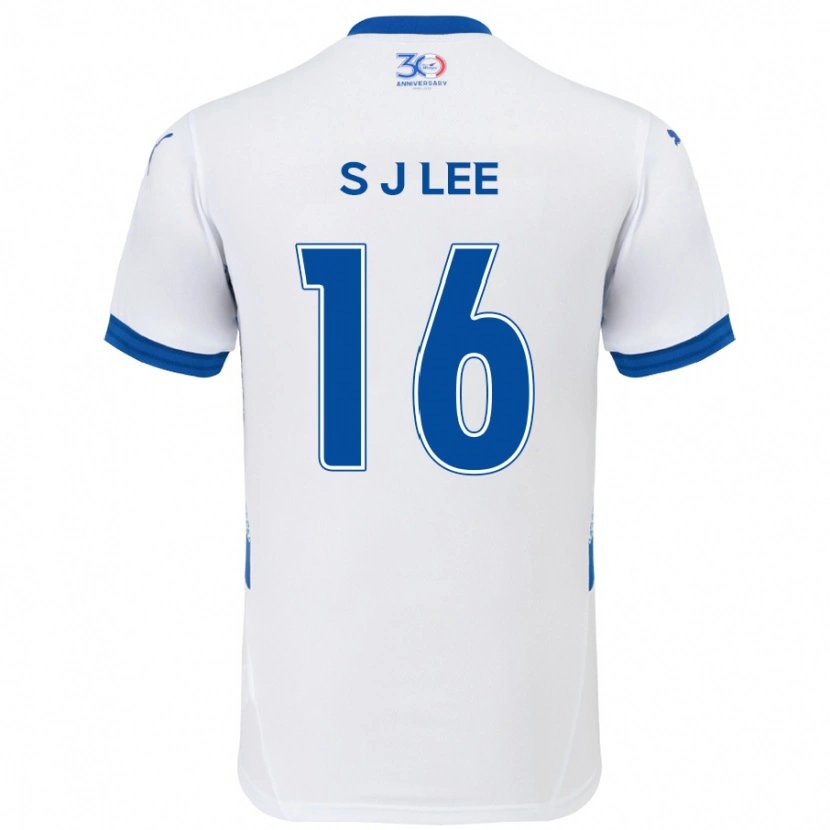 Danxen Femme Maillot Jong-Sung Lee #16 Blanc Bleu Royal Tenues Extérieur 2025/26 T-Shirt
