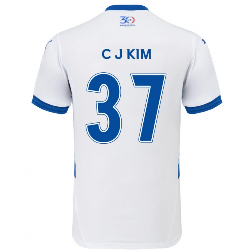 Danxen Femme Maillot Joo-Chan Kim #37 Bleu Royal Blanc Tenues Extérieur 2025/26 T-Shirt
