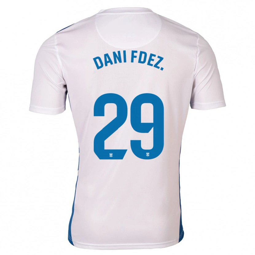 Danxen Femme Maillot Dani Fernández #29 Blanc Bleu Tenues Domicile 2025/26 T-Shirt