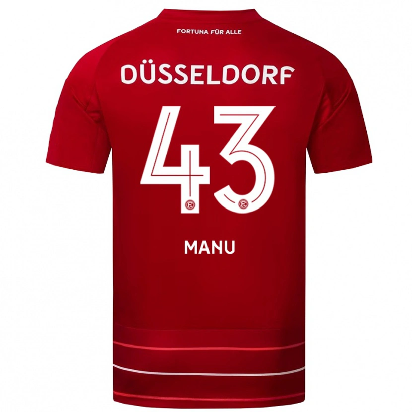 Danxen Femme Maillot King Manu #43 Rouge Blanc Tenues Domicile 2025/26 T-Shirt