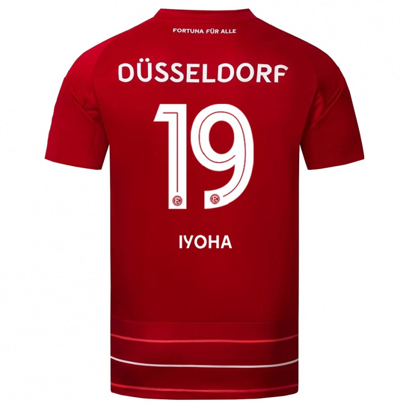 Danxen Femme Maillot Emmanuel Iyoha #19 Rouge Blanc Tenues Domicile 2025/26 T-Shirt
