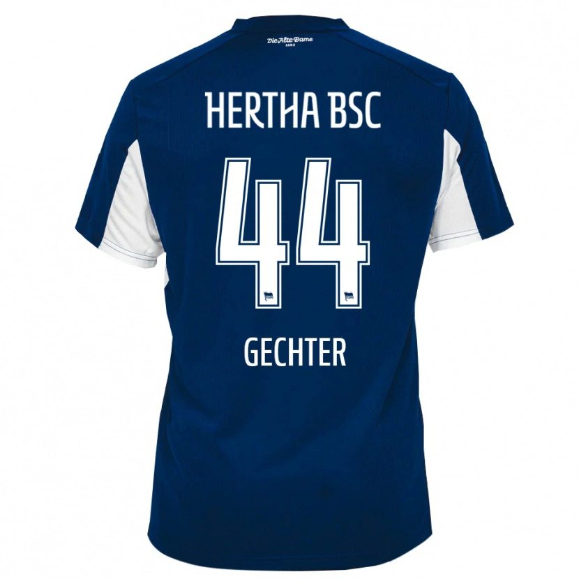 Danxen Femme Maillot Linus Gechter #44 Blanc Bleu Tenues Domicile 2025/26 T-Shirt
