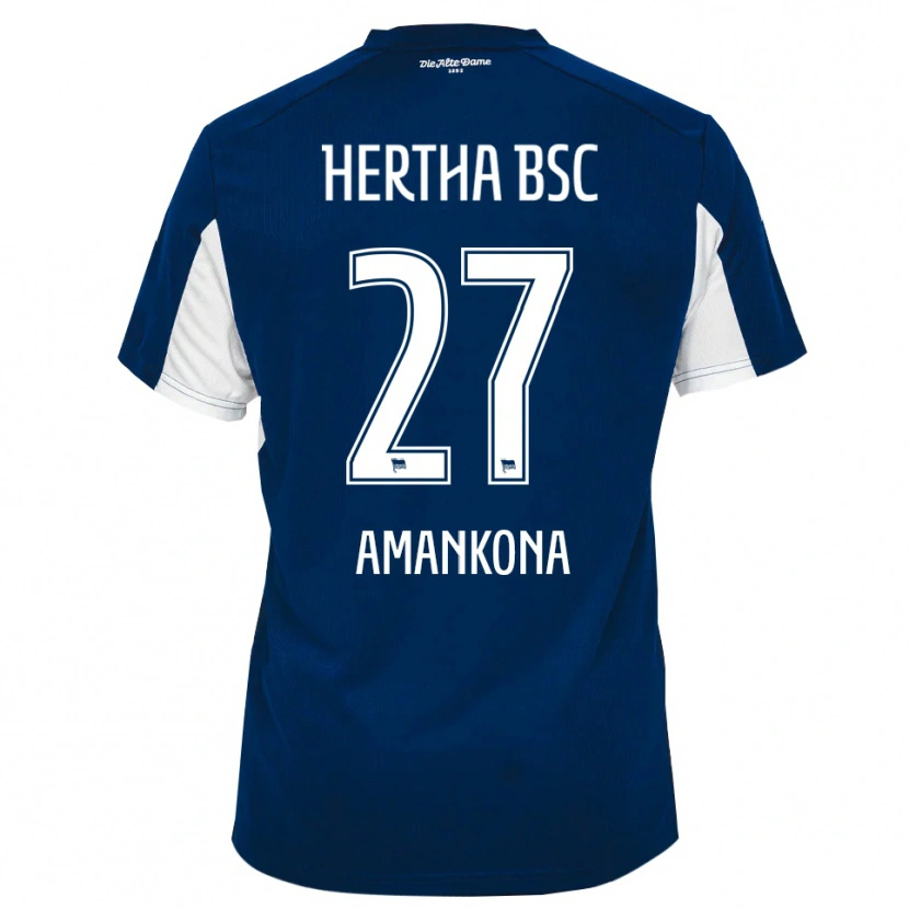 Danxen Femme Maillot Nash-Daniel Amankona #27 Blanc Bleu Tenues Domicile 2025/26 T-Shirt