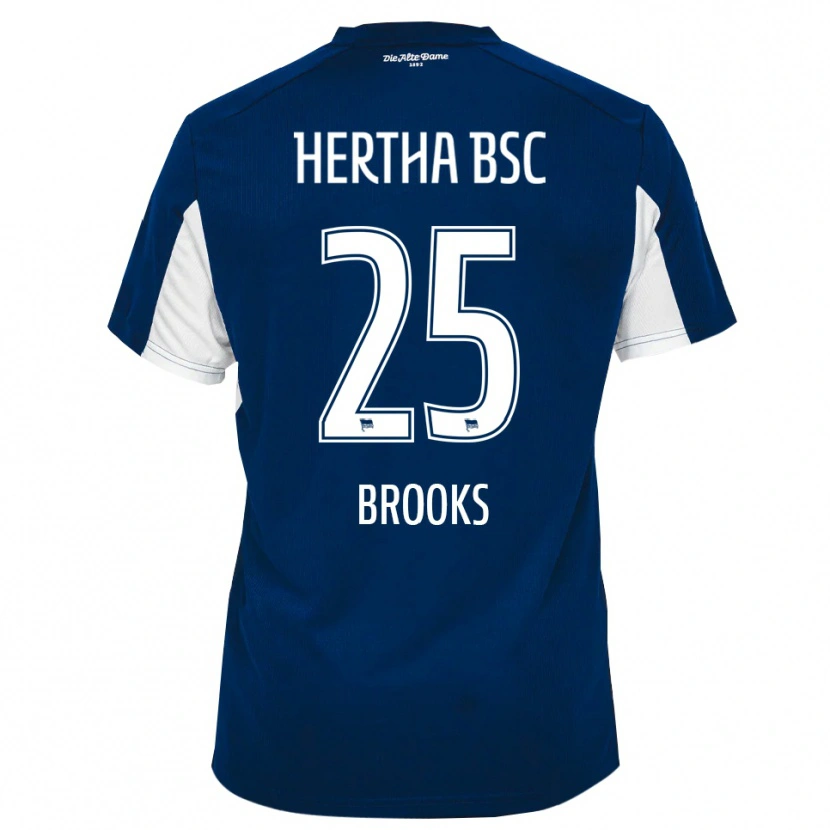 Danxen Femme Maillot John Brooks #25 Blanc Bleu Tenues Domicile 2025/26 T-Shirt