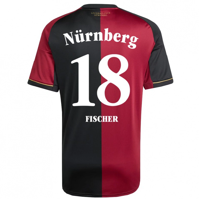 Danxen Femme Maillot Jonas Fischer #18 Bourgogne Noir Tenues Domicile 2025/26 T-Shirt