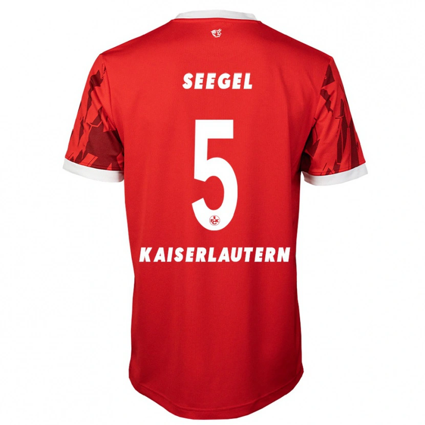 Danxen Femme Maillot Mika Seegel #5 Rouge Blanc Tenues Domicile 2025/26 T-Shirt
