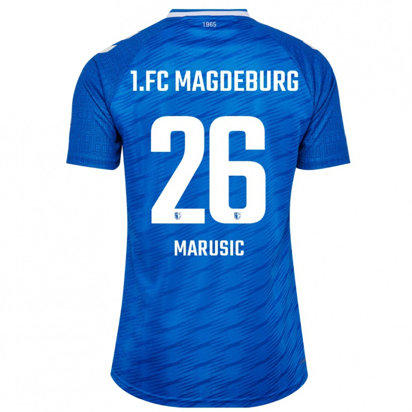 Danxen Femme Maillot Aleksa Marusic #26 Bleu Blanc Tenues Domicile 2025/26 T-Shirt