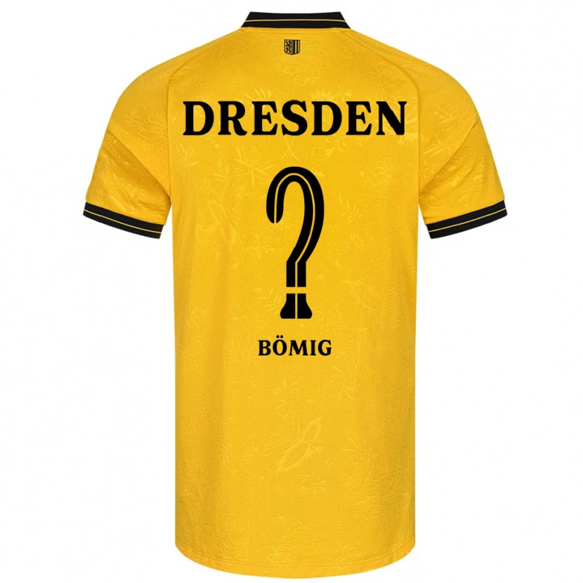 Danxen Femme Maillot Sarah Bömig #0 Jaune Noir Tenues Domicile 2025/26 T-Shirt