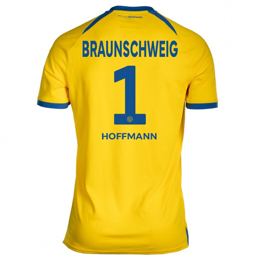 Danxen Femme Maillot Ron-Thorben Hoffmann #1 Jaune Bleu Tenues Domicile 2025/26 T-Shirt