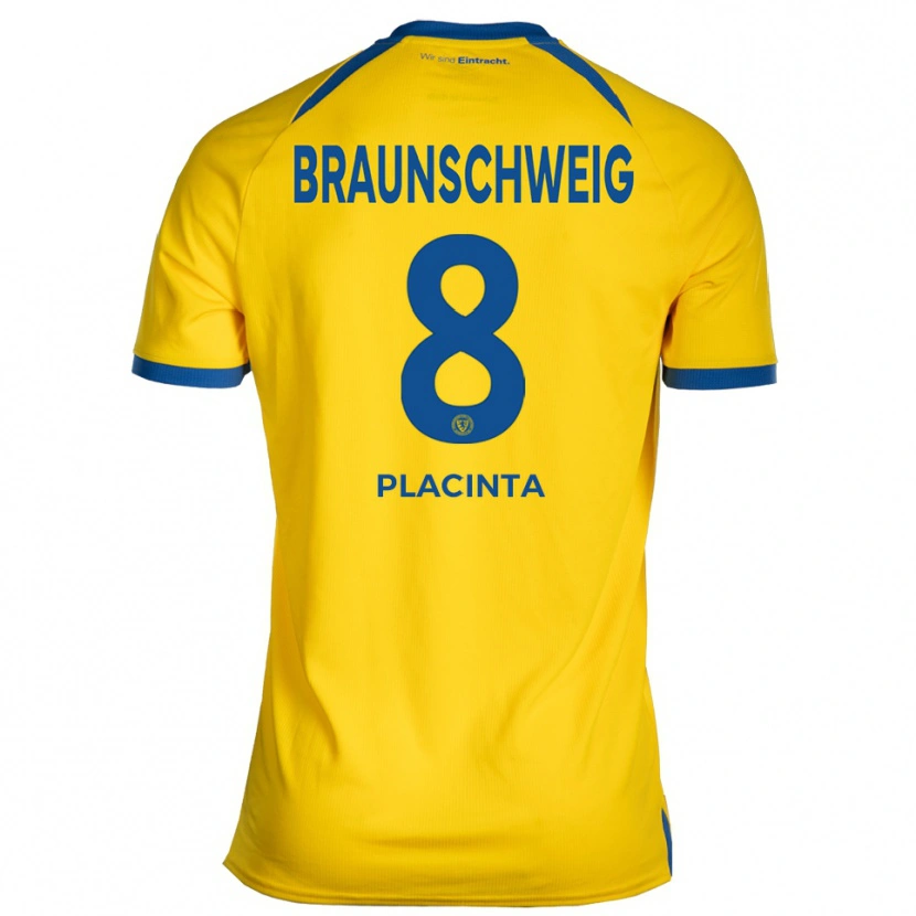 Danxen Femme Maillot Robin Placinta #8 Jaune Bleu Tenues Domicile 2025/26 T-Shirt