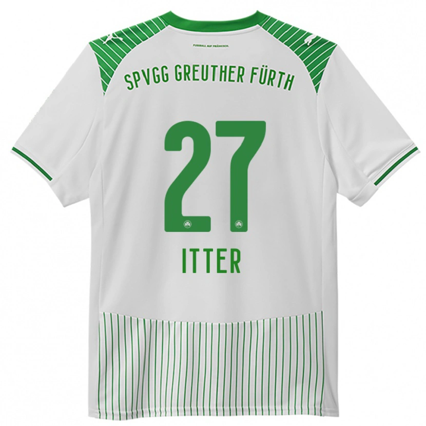 Danxen Femme Maillot Luca Itter #27 Blanc Vert Tenues Domicile 2025/26 T-Shirt