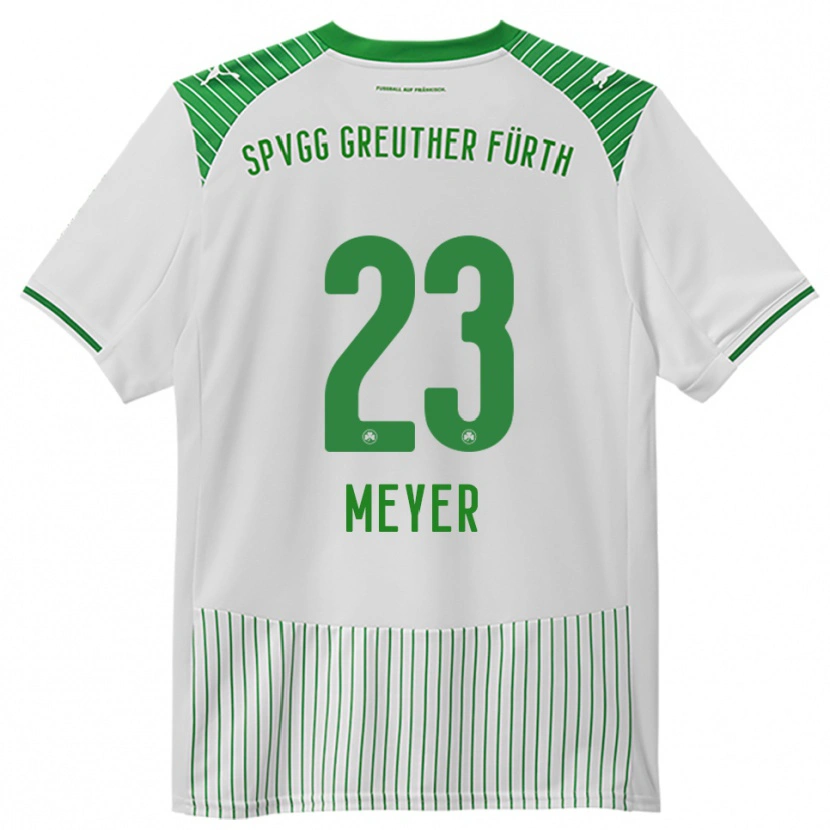 Danxen Femme Maillot Max Meyer #23 Blanc Vert Tenues Domicile 2025/26 T-Shirt