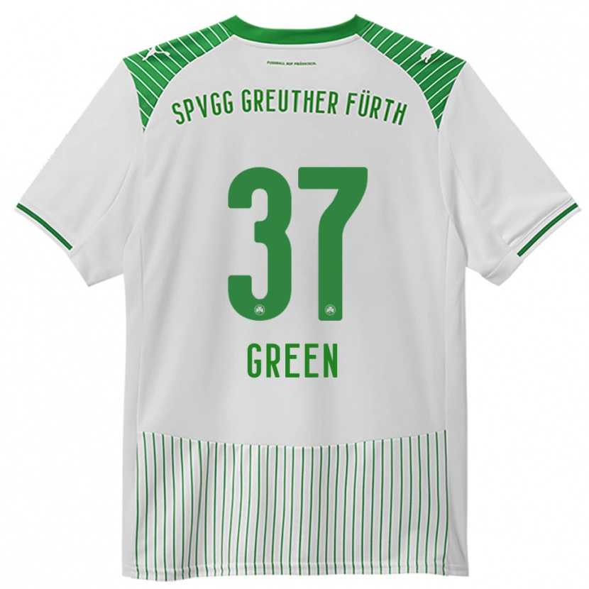 Danxen Femme Maillot Julian Green #37 Blanc Vert Tenues Domicile 2025/26 T-Shirt