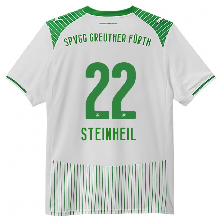 Danxen Femme Maillot Melvin Steinheil #22 Blanc Vert Tenues Domicile 2025/26 T-Shirt
