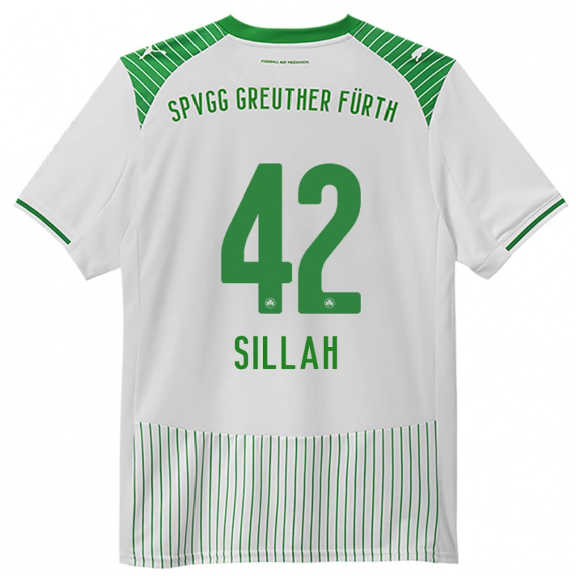 Danxen Femme Maillot Omar Sillah #42 Blanc Vert Tenues Domicile 2025/26 T-Shirt