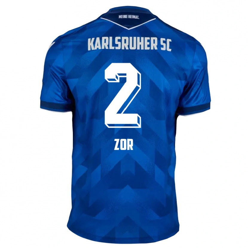Danxen Femme Maillot Danyal Zor #2 Bleu Blanc Tenues Domicile 2025/26 T-Shirt