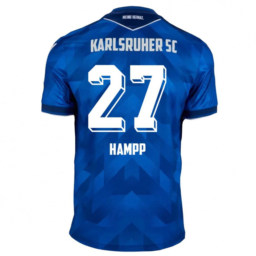 Danxen Femme Maillot Noah Hampp #27 Bleu Blanc Tenues Domicile 2025/26 T-Shirt