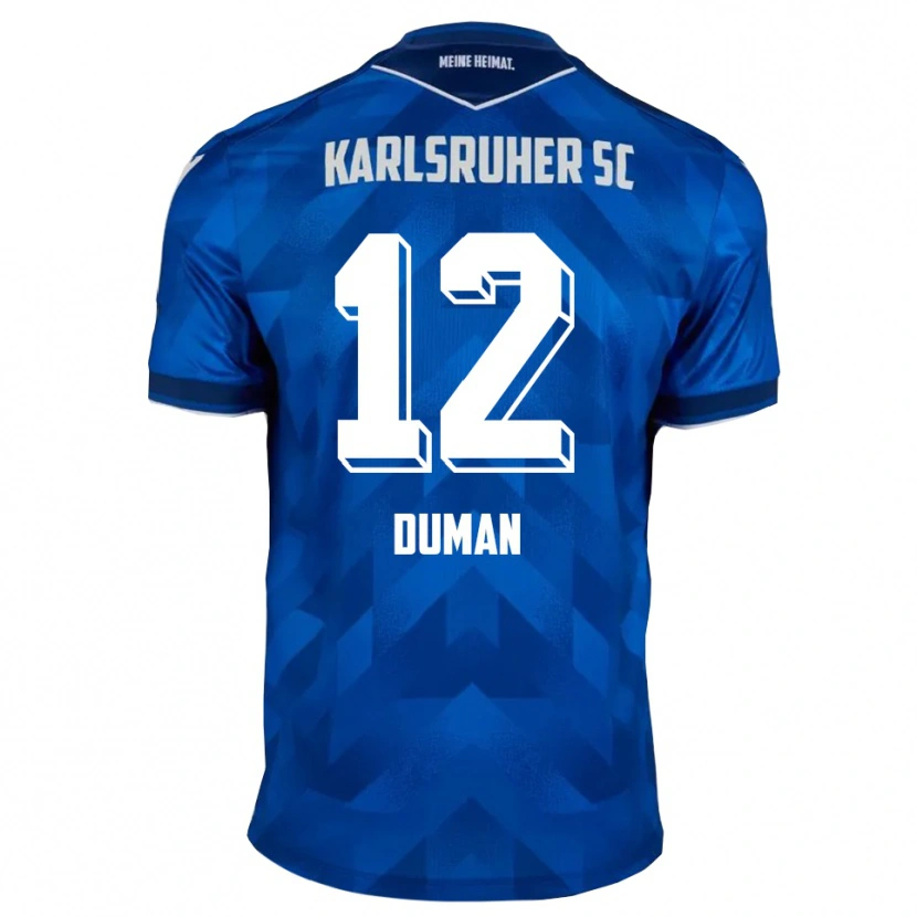 Danxen Femme Maillot Bugra Duman #12 Bleu Blanc Tenues Domicile 2025/26 T-Shirt