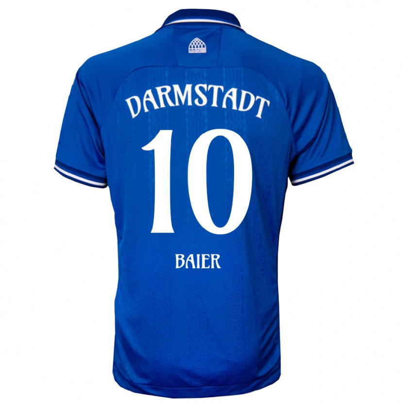 Danxen Femme Maillot Nico Baier #10 Bleu Blanc Tenues Domicile 2025/26 T-Shirt