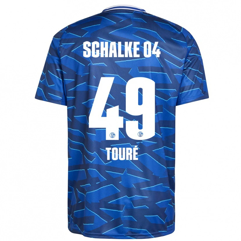 Danxen Femme Maillot Tidiane Touré #49 Bleu Royal Blanc Tenues Domicile 2025/26 T-Shirt
