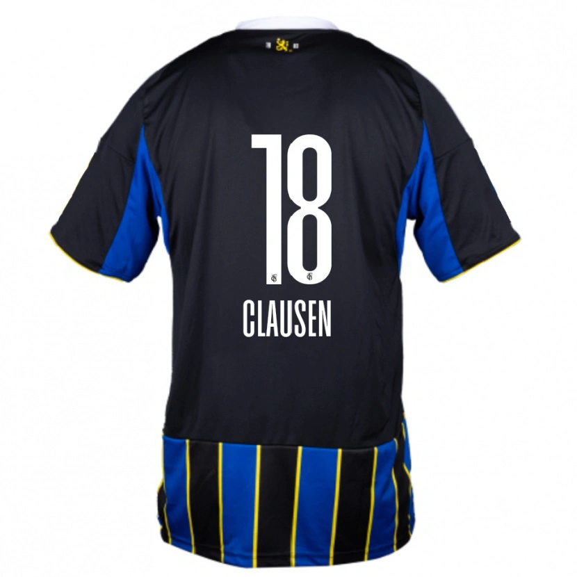 Danxen Femme Maillot Nora Clausen #18 Bleu Noir Jaune Tenues Domicile 2025/26 T-Shirt