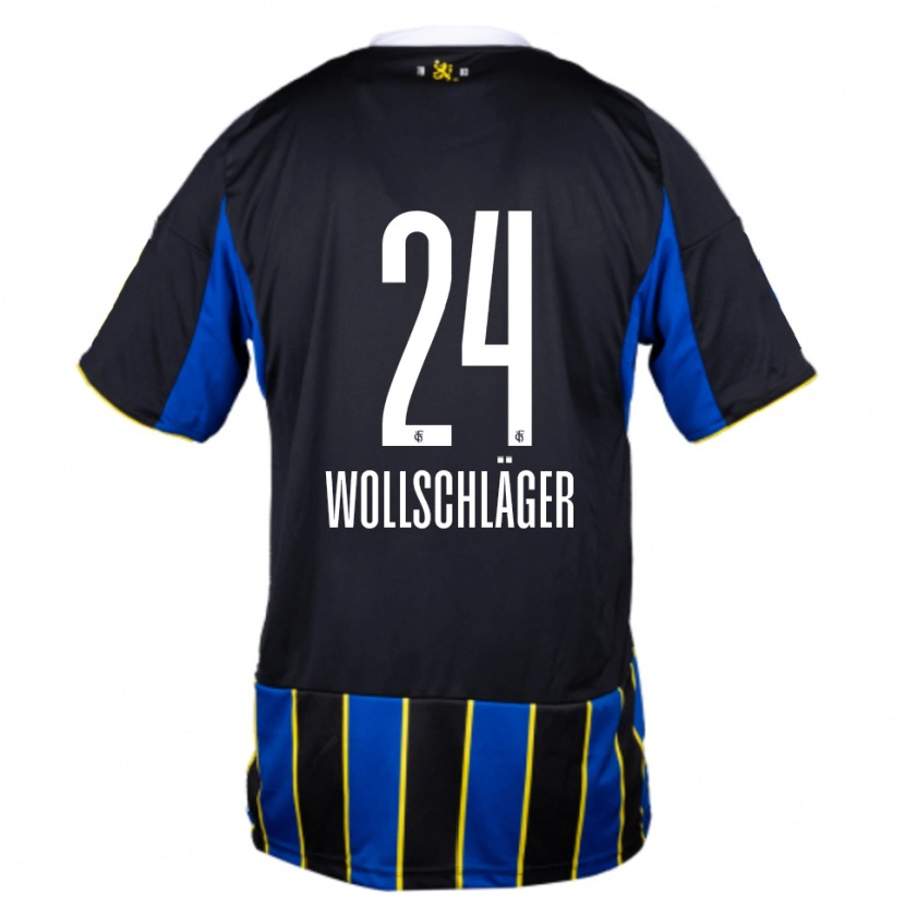 Danxen Femme Maillot Luca Wollschläger #24 Bleu Noir Jaune Tenues Domicile 2025/26 T-Shirt