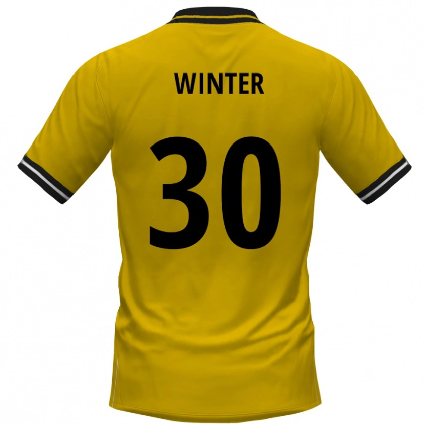 Danxen Femme Maillot Nils Winter #30 Jaune Noir Tenues Domicile 2025/26 T-Shirt