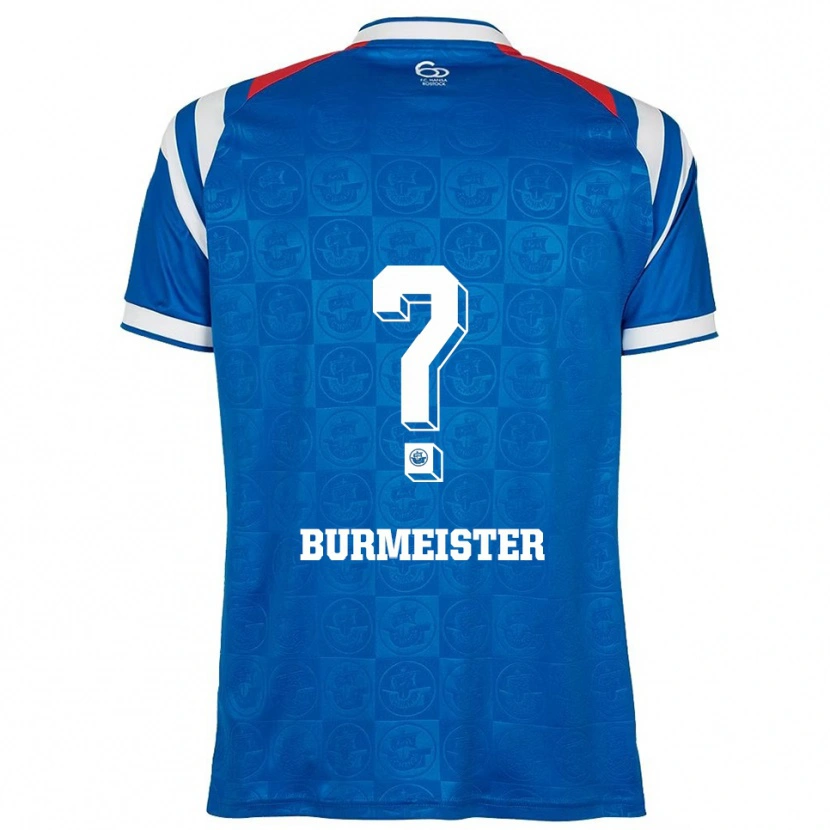 Danxen Femme Maillot Fiete Burmeister #0 Bleu Blanc Rouge Tenues Domicile 2025/26 T-Shirt