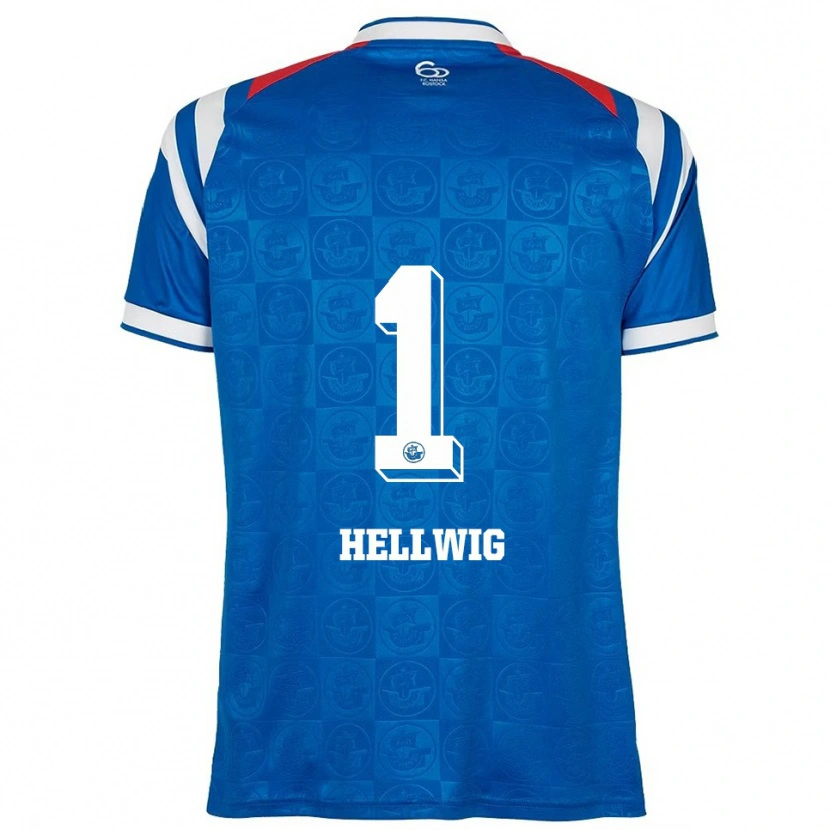 Danxen Femme Maillot Merle Hellwig #1 Bleu Blanc Rouge Tenues Domicile 2025/26 T-Shirt