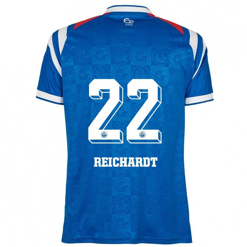 Danxen Femme Maillot Leon Reichardt #22 Bleu Blanc Rouge Tenues Domicile 2025/26 T-Shirt