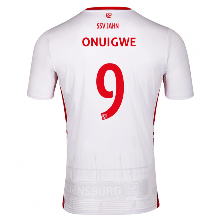 Danxen Femme Maillot Kelvin Onuigwe #9 Blanc Rouge Tenues Domicile 2025/26 T-Shirt