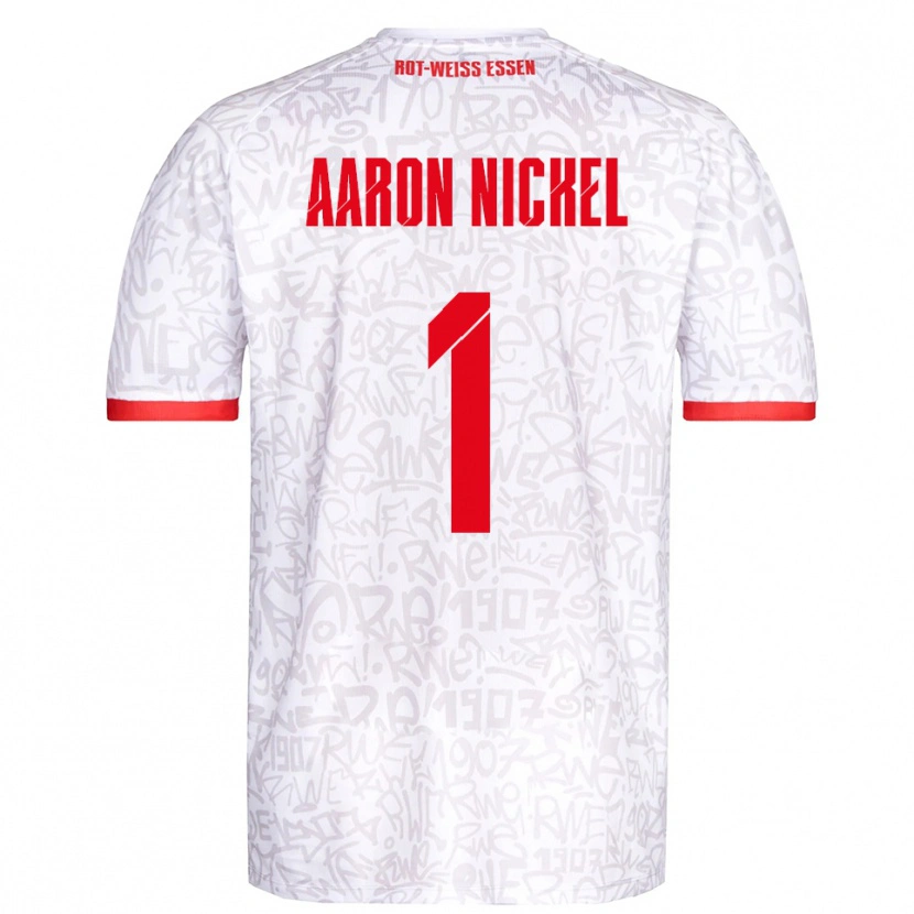 Danxen Femme Maillot Arvit Aaron Nickel #1 Blanc Rouge Tenues Domicile 2025/26 T-Shirt