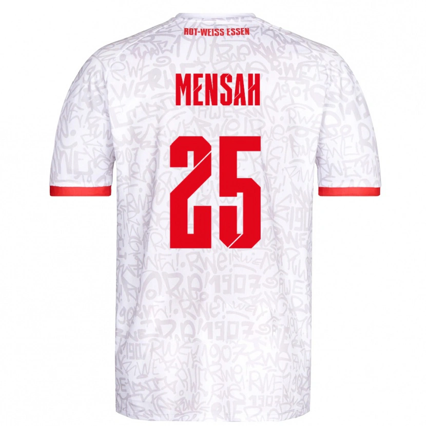 Danxen Femme Maillot Franklin Opoku-Mensah #25 Blanc Rouge Tenues Domicile 2025/26 T-Shirt