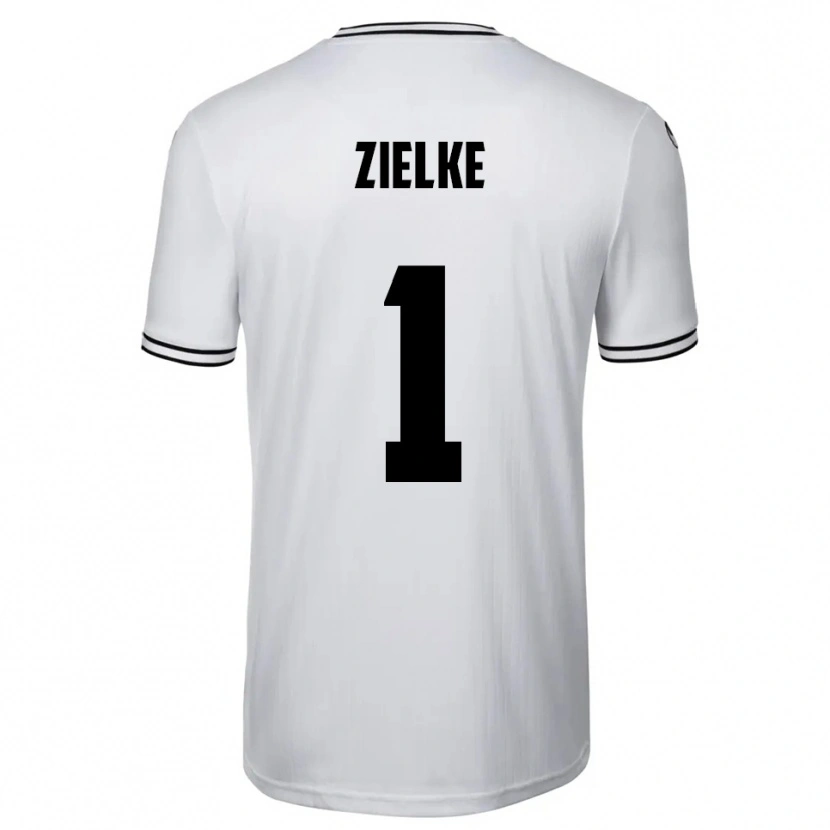 Danxen Femme Maillot Paul Zielke #1 Blanc Noir Tenues Domicile 2025/26 T-Shirt