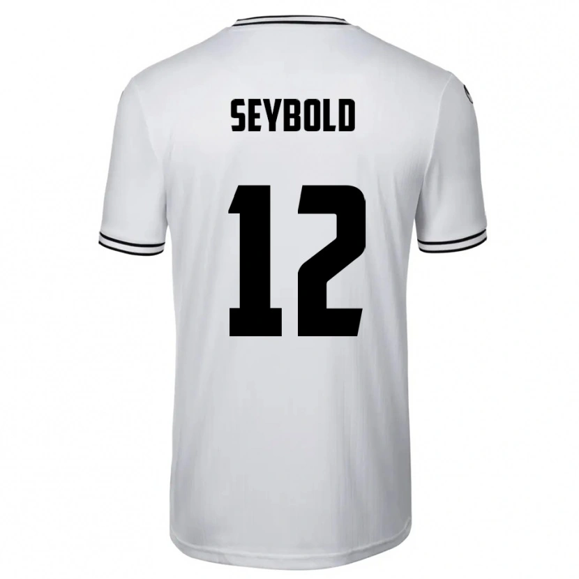 Danxen Femme Maillot Marvin Seybold #12 Blanc Noir Tenues Domicile 2025/26 T-Shirt