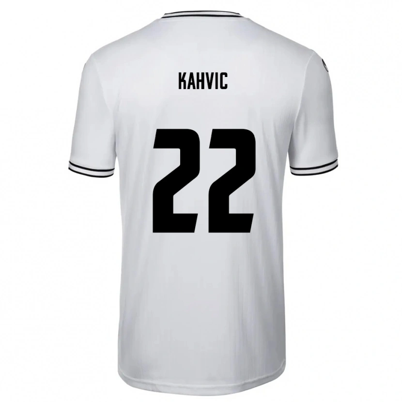 Danxen Femme Maillot Aleksandar Kahvic #22 Blanc Noir Tenues Domicile 2025/26 T-Shirt
