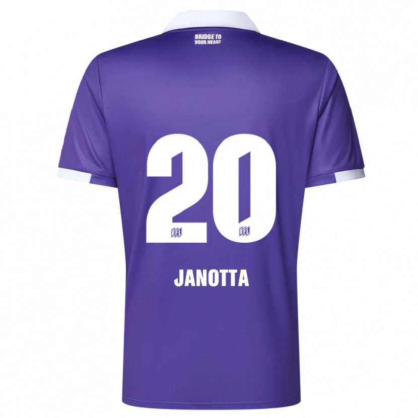 Danxen Femme Maillot Theo Janotta #20 Violet Blanc Tenues Domicile 2025/26 T-Shirt