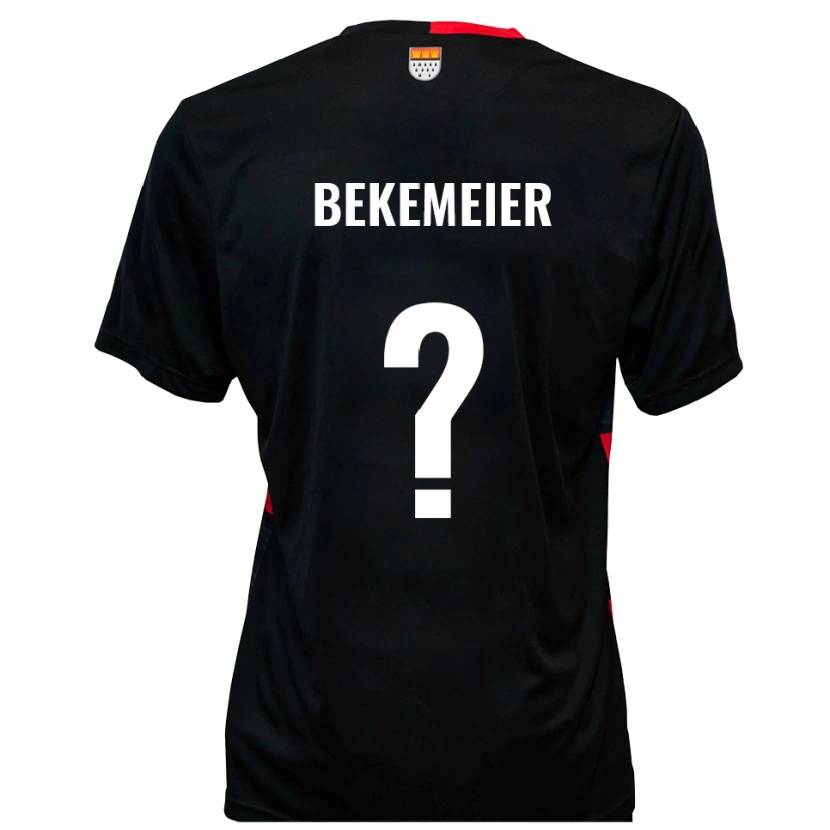 Danxen Femme Maillot Carolin Bekemeier #0 Noir Rouge Tenues Domicile 2025/26 T-Shirt