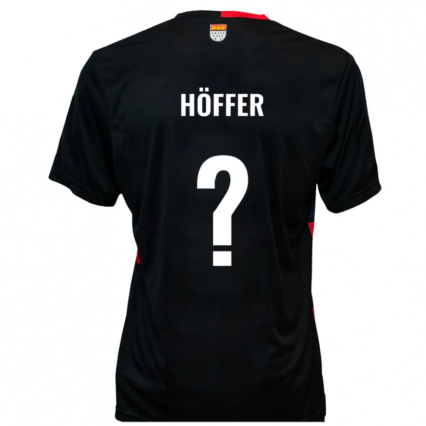 Danxen Femme Maillot Chantal Höffer #0 Noir Rouge Tenues Domicile 2025/26 T-Shirt