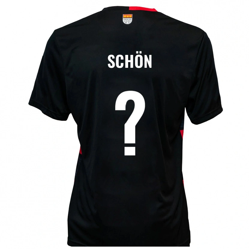 Danxen Femme Maillot Ines Schön #0 Noir Rouge Tenues Domicile 2025/26 T-Shirt