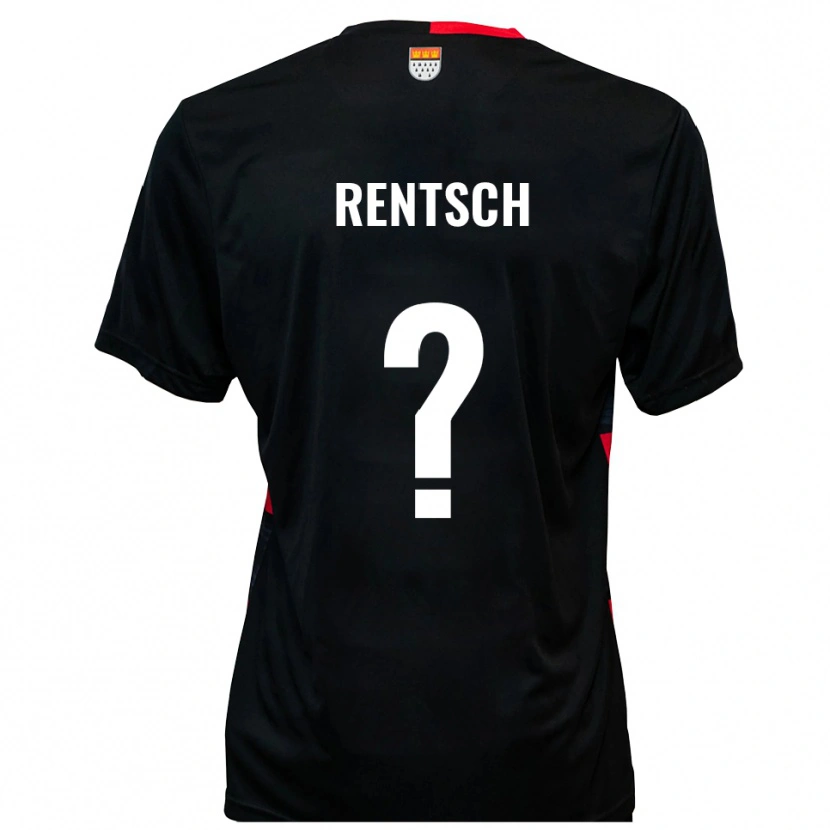 Danxen Femme Maillot Sophie Rentsch #0 Noir Rouge Tenues Domicile 2025/26 T-Shirt