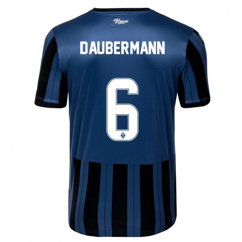 Danxen Femme Maillot Jonas Daubermann #6 Bleu Gris Noir Tenues Domicile 2025/26 T-Shirt