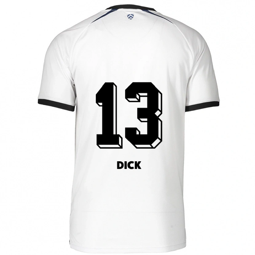 Danxen Femme Maillot Lukas Dick #13 Blanc Noir Tenues Extérieur 2025/26 T-Shirt
