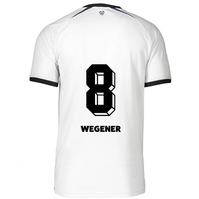 Danxen Femme Maillot Till Wegener #8 Blanc Noir Tenues Extérieur 2025/26 T-Shirt