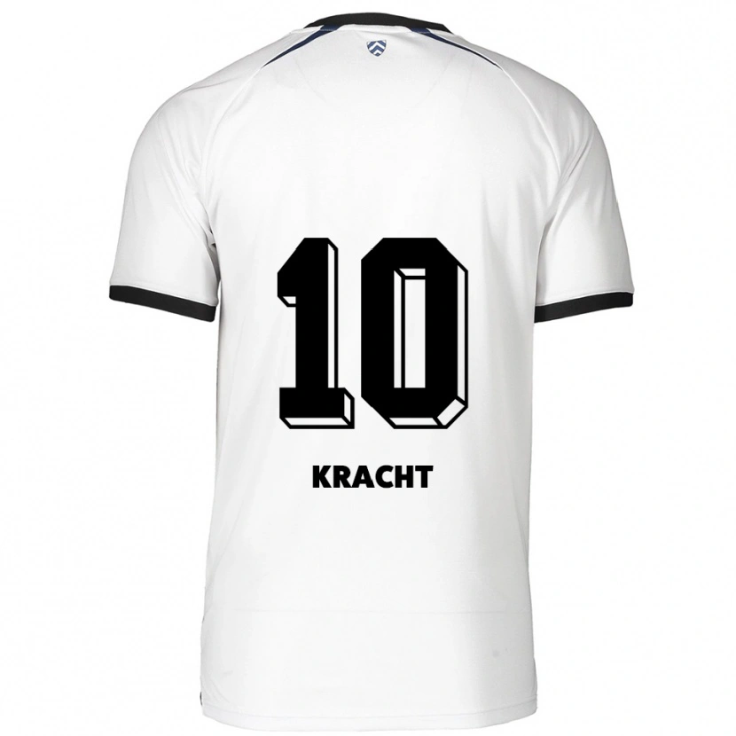 Danxen Femme Maillot Julien-Noah Kracht #10 Blanc Noir Tenues Extérieur 2025/26 T-Shirt