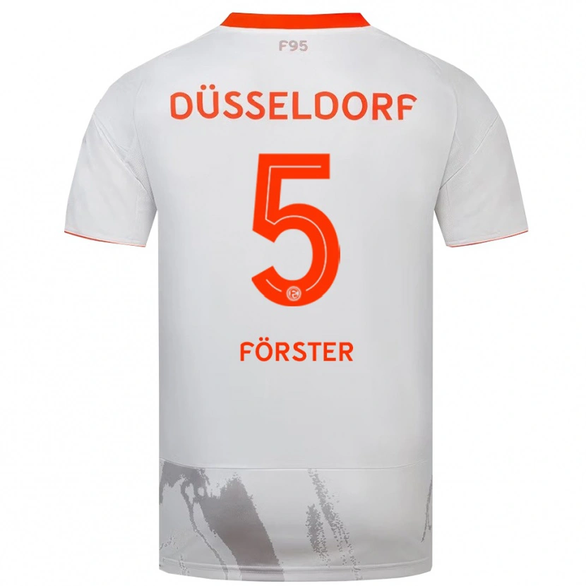 Danxen Femme Maillot Noah Förster #5 Blanc Doréange Tenues Extérieur 2025/26 T-Shirt