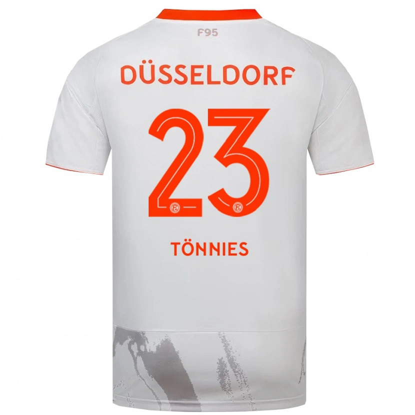 Danxen Femme Maillot Conor Tönnies #23 Blanc Doréange Tenues Extérieur 2025/26 T-Shirt