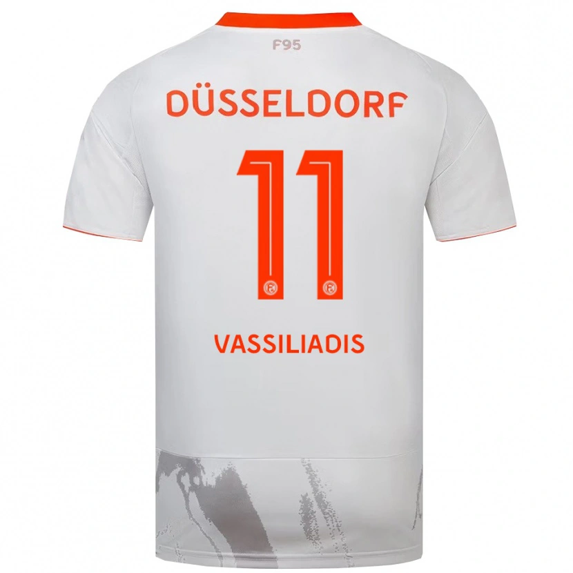 Danxen Femme Maillot Leonidas Vassiliadis #11 Blanc Doréange Tenues Extérieur 2025/26 T-Shirt